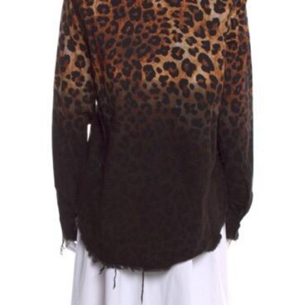 R13 Leopard Print Button Down Shirt